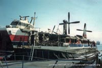 SRN4 The Prince of Wales (GH-2054) destroyed by fire at Dover